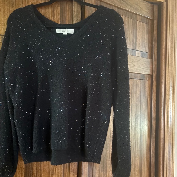Loft black sequin sweater - Picture 1 of 2